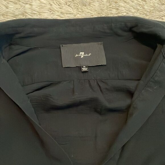 7 for all mankind balloon sleeve oversized blouse - Picture 7 of 7